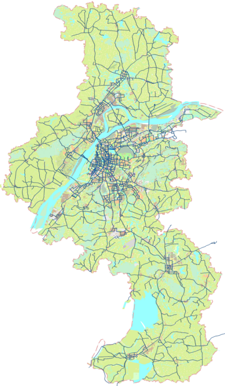 南京公交线网图（截至2015年）