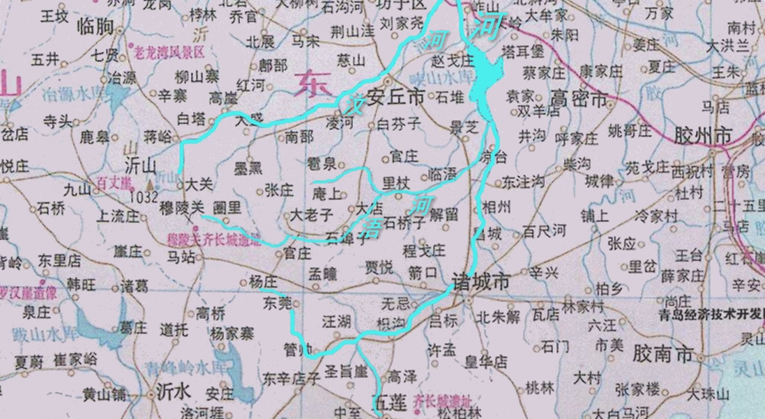 潍河位置及流向