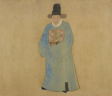 《陆文定公像册》中的陆树声官服像