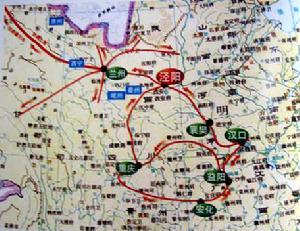 唐宋时期茶马互市安化古道图