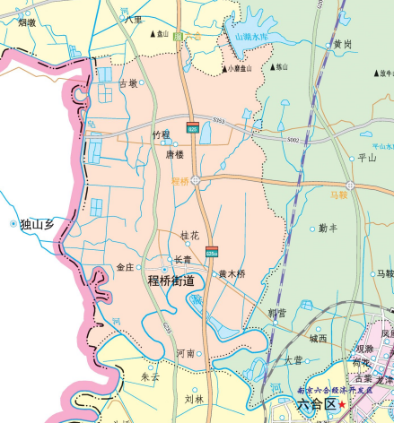 程桥街道区划图（2020年）