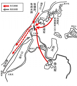 龙湾战役示意图