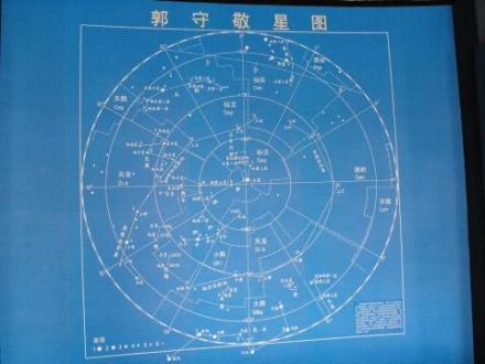 河北邢台郭守敬纪念馆中的郭守敬星图