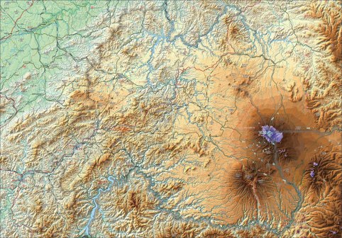  白山市地势图