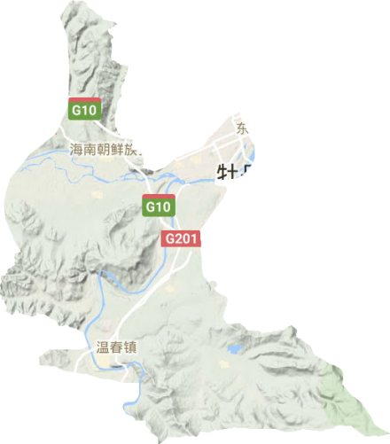 西安区地形图