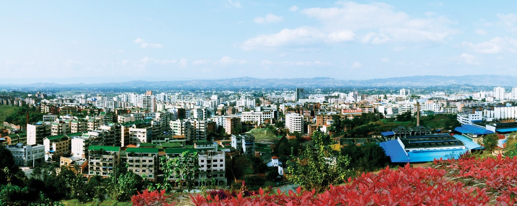 梁平城区全景图