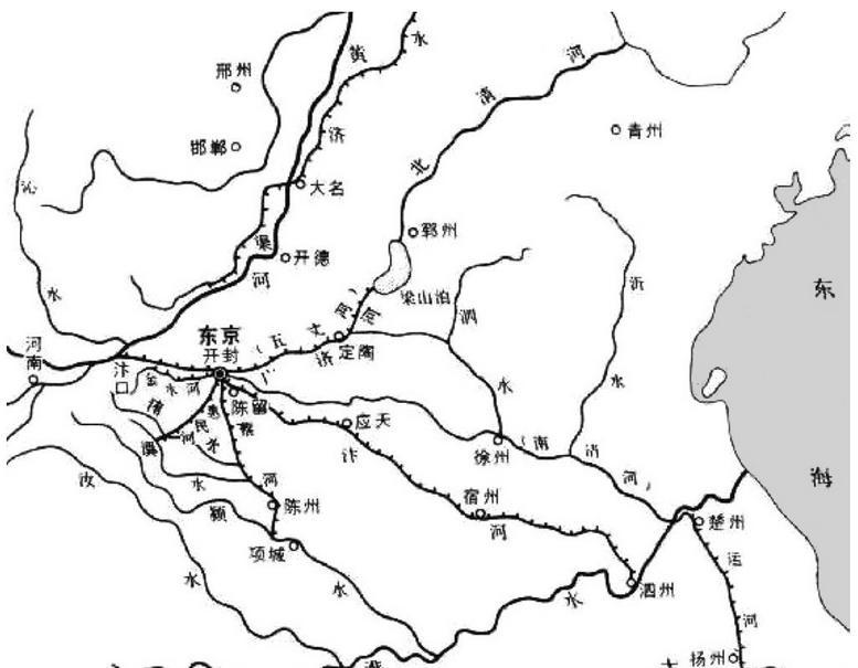 北宋漕运四渠图 