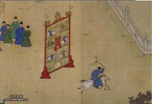 《明宪宗元宵行乐捶丸图》