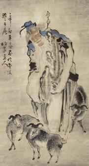 清人上官周绘《苏武牧羊图》