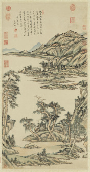 仿倪黄山水图(1709年)