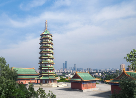 根据史实数字复原的大报恩寺琉璃宝塔