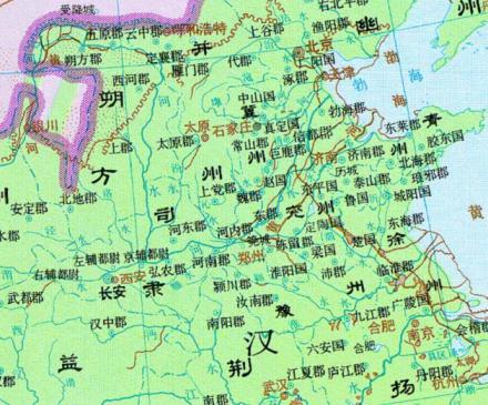 西汉时期中原地图