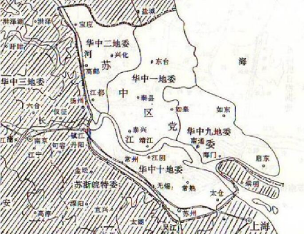 1946年苏中解放区包括苏锡常等多地 