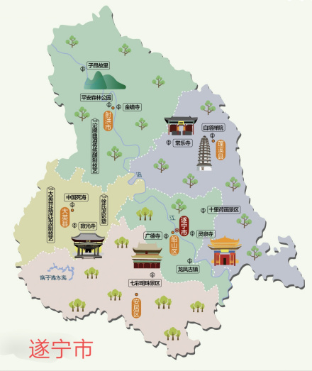 遂宁人文地图