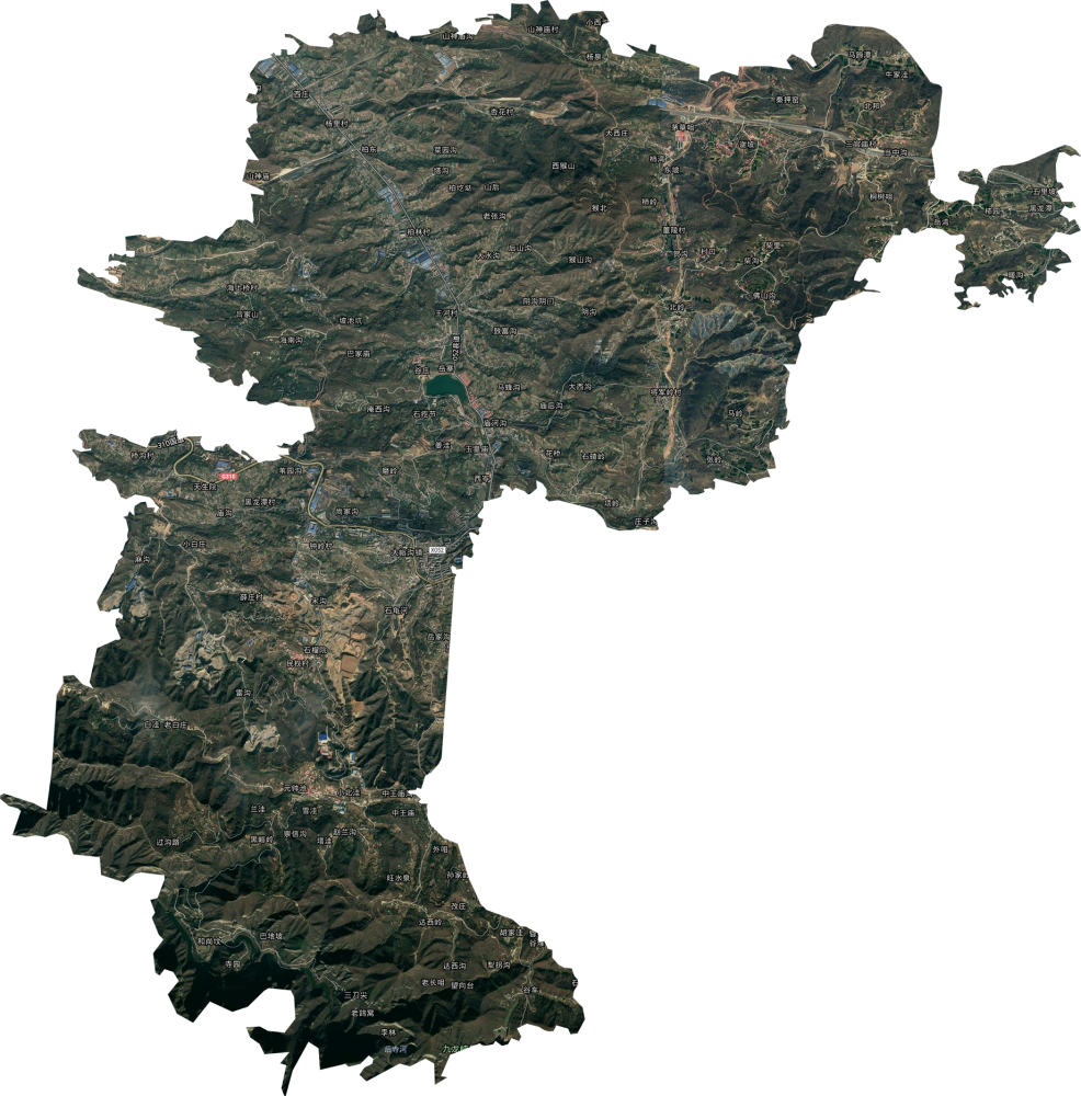 大峪沟镇卫星地图