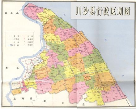 川沙县行政区划图