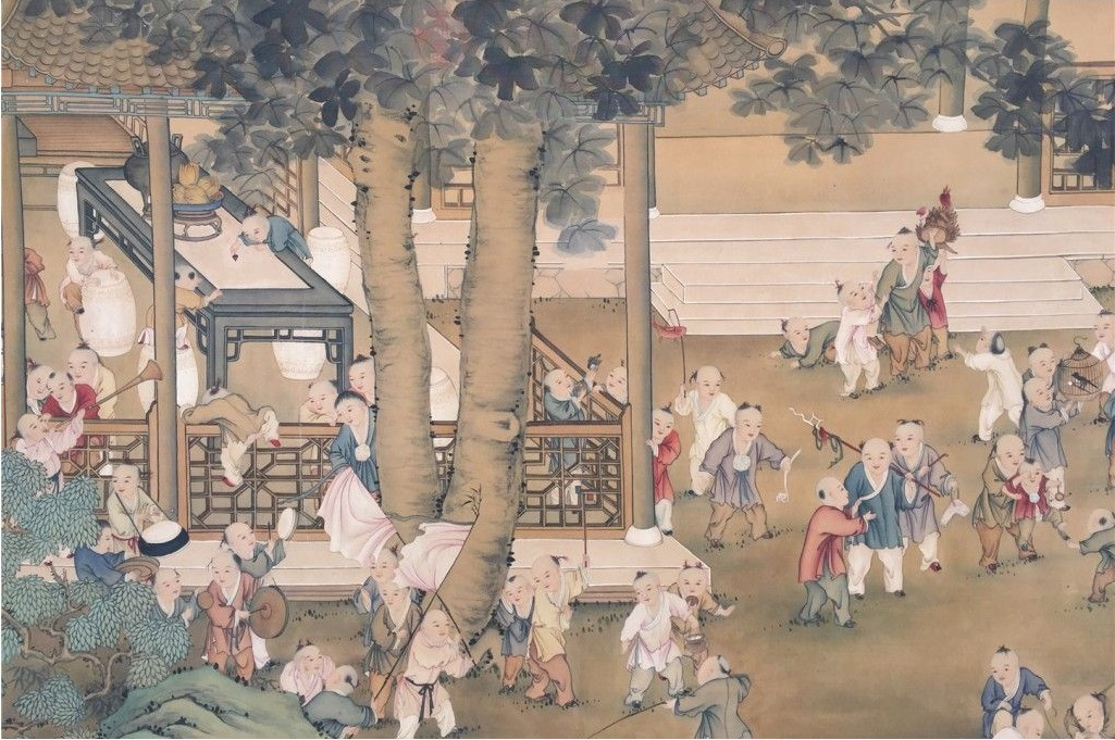 《百子图》（局部）