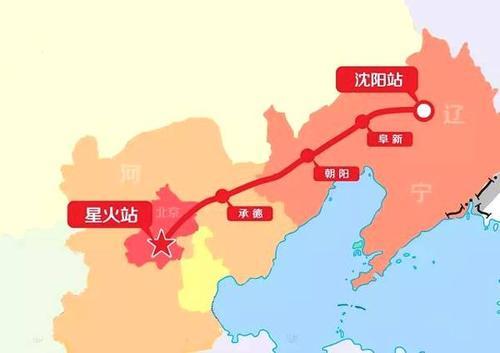 京哈高速铁路京沈段线路走向图