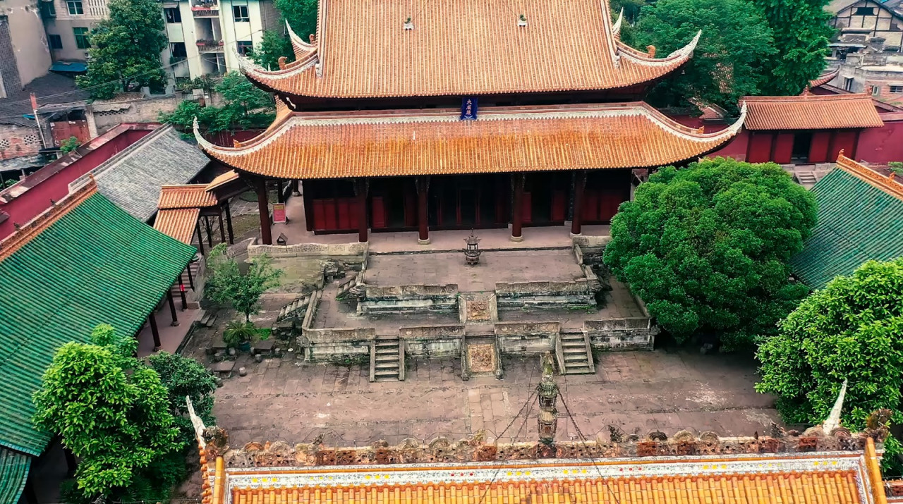 鸟瞰资中文庙