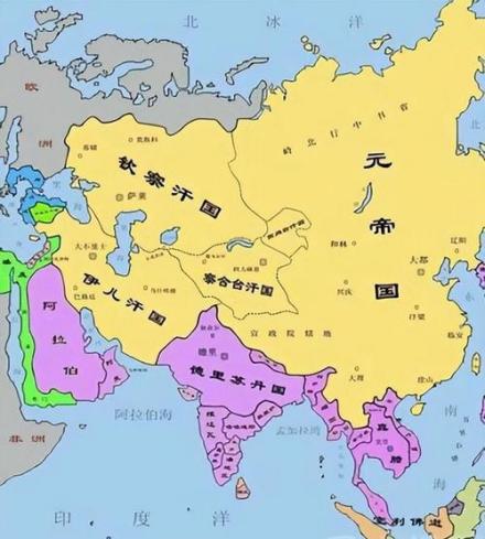 元成宗铁穆耳时代的蒙古帝国地图