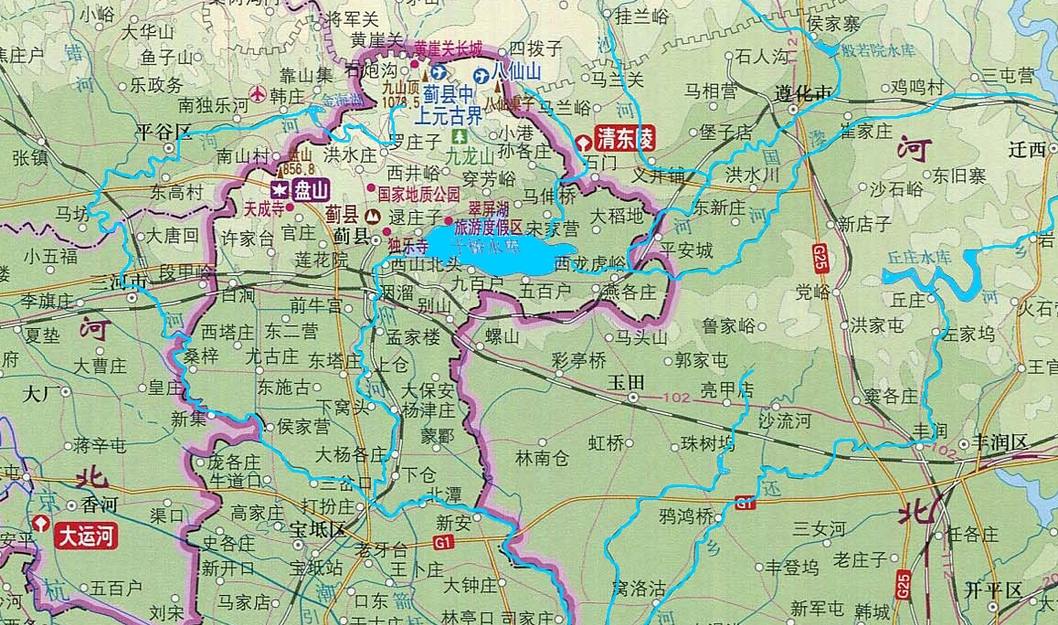 蓟运河分布图