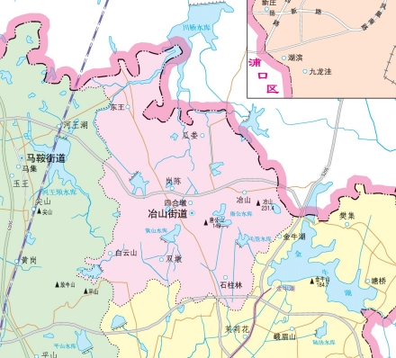 冶山街道地图（2020年）