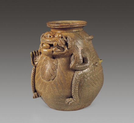 青釉瓷神兽尊