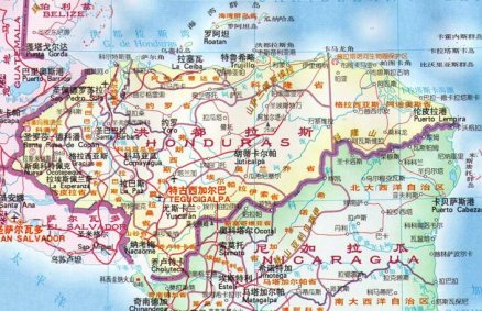 洪都拉斯地图