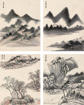 明-董其昌-江南烟峦册页