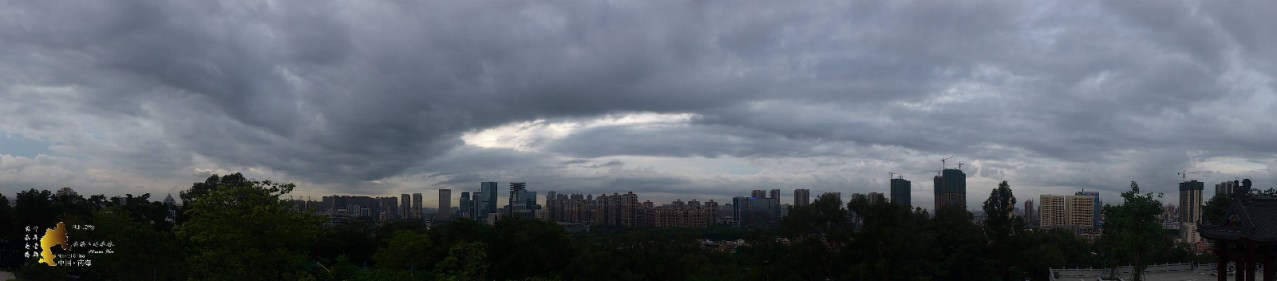 南海的市区桂城千灯湖天际线