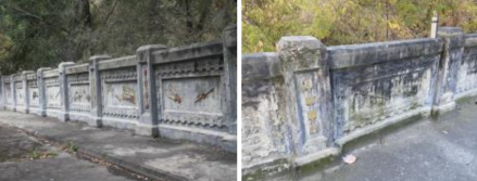 两侧栏杆