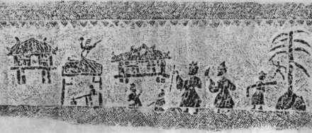 石棺画拓片