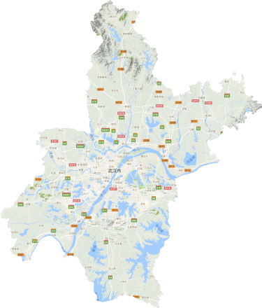 武汉市地形图高清版大图