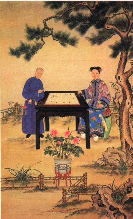 慈禧下棋图 