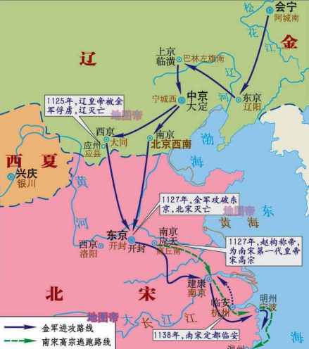 金军南下形势