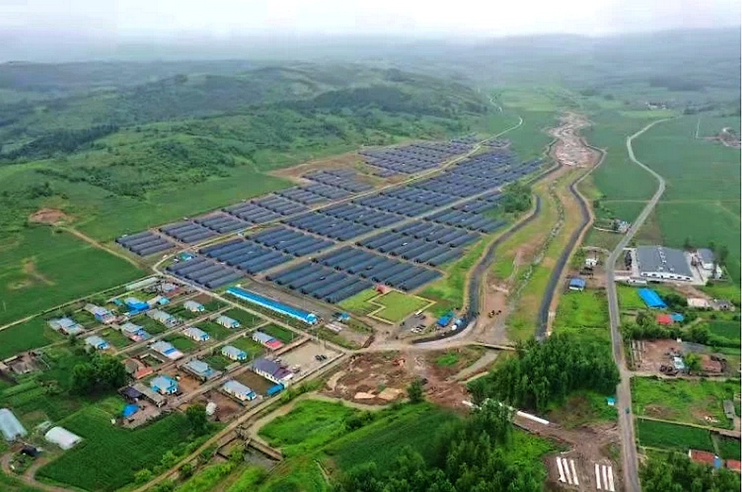 海兰河上游和龙市八家子镇段