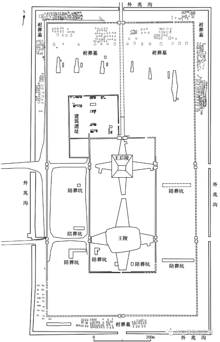 严家沟秦陵平面图