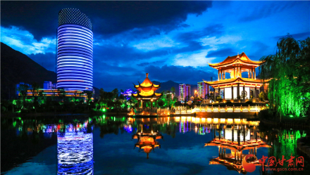 陇南市江南公园夜景