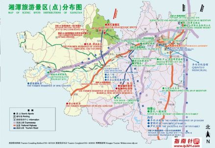 湘潭市旅游景点分布图