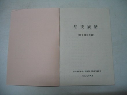 胡传淮纂修《胡氏族谱》