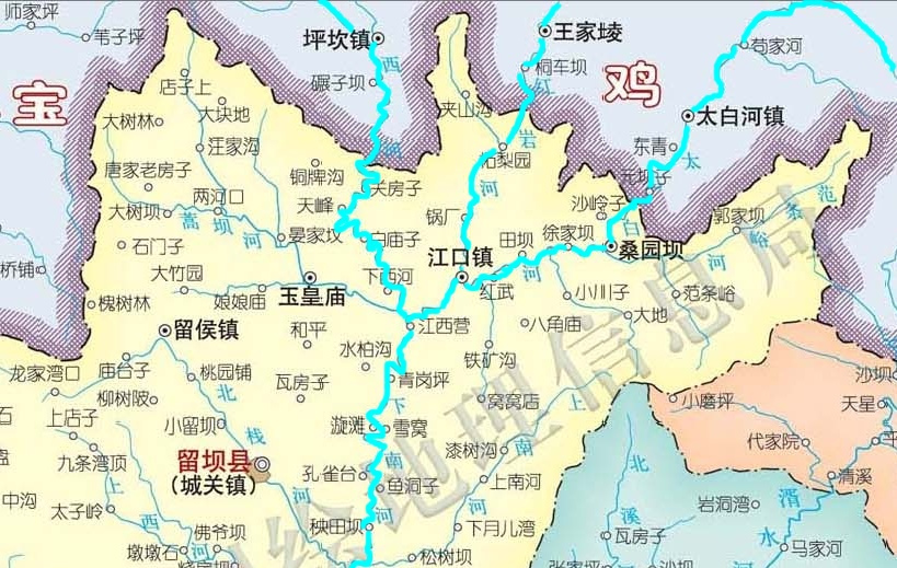 褒河河道走向