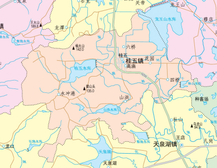 桂五镇政区图（2020年）