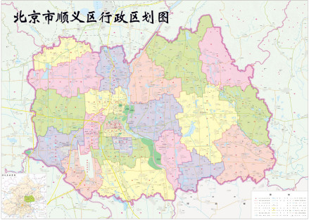 北京市顺义区行政区划图