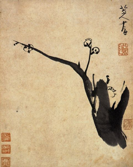 朱耷《简笔花鸟》
