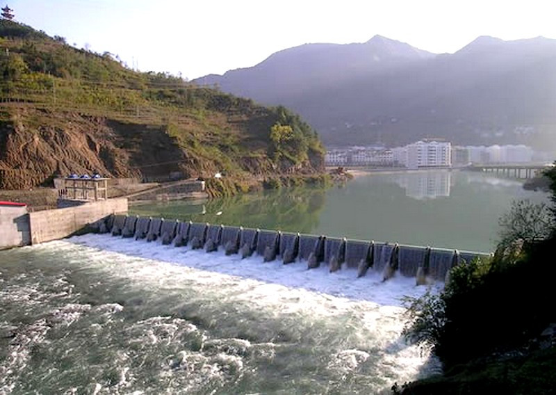 岚河陕西安康段岚河弯水库 