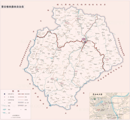 景谷县地图