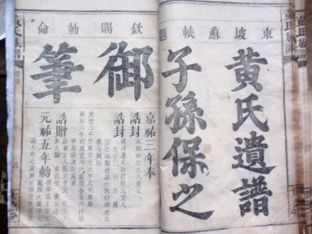 黄大临、黄庭坚家谱 