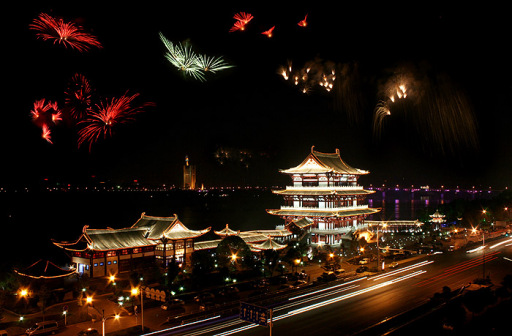 杜甫江阁夜景