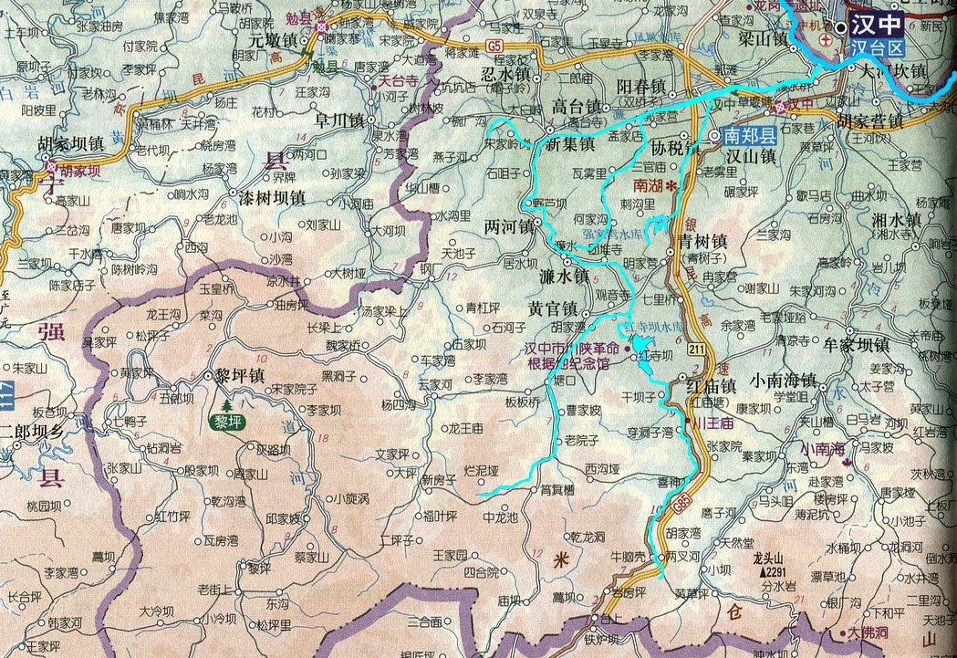 濂水河位置及水系分布