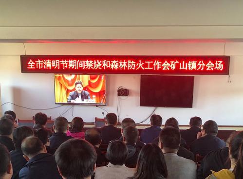 矿山镇全市清明节期间禁烧和森林防火工作会矿山镇分会场